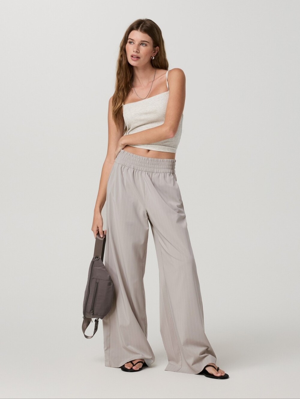 Vuori Villa Pinstripe Wideleg Short M Suede Pinstripe Gray M NEW NWT